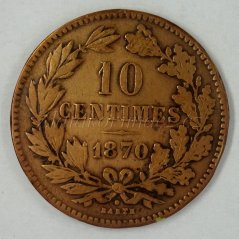 Luxembursko - 10 centimes 1870