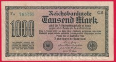 Německo - 1000 mark 15.9.1922 - série Fa-GB
