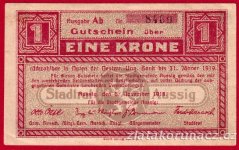 Aussig - 1 koruna - 1918