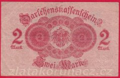 Německo - 2 mark 12.8.1914 - červená pečeť č.646