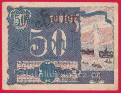 Aschach - 50 haléřů - 1920 - modrá