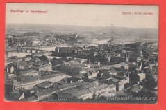 Praha - Smíchov, pohled z kinsk. zahrady