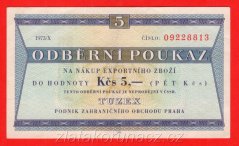 5 Tkčs - Tuzexová poukázka 1973/X