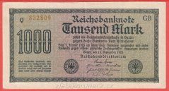 Německo - 1000 mark 15.9.1922 - série Q-GB