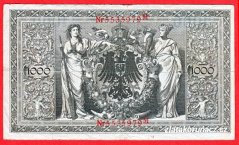 Německo - 1000 mark 21.4.1910 - série M-T-červená