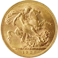 Zlatá mince Anglie - 1 Sovereign 1926 SA