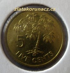 Seychelles -  5 cents 1992