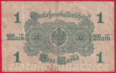 Německo - 1 mark 12.8.1914 - červená pečeť č.722