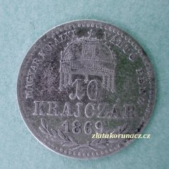 10 krejcar 1869 G.Y.F.