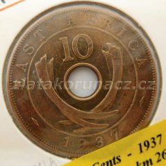 Afrika východní - 10 cents 1937