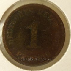 Německo - 1 Reich Pfennig 1876 A