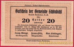 Schönbichl - 20 haléřů - 1920