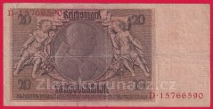 Německo - 20 Reichsmark 22.1.1929 - série D - i - 8 m.č.
