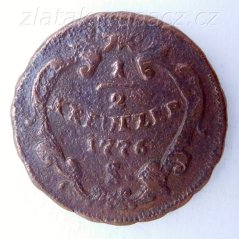 1/2 krejcar 1776 S