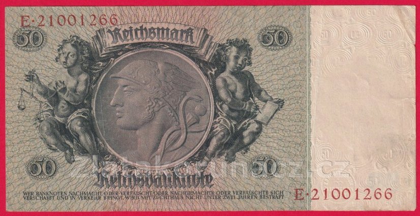 Německo - 50 Reichsmark 30.3.1933 - série E-L, 8 m.č.