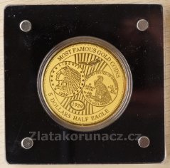 Zlatá mince Niger - 100 Francs 2022 - 5 Dollars Half Eagle 1929