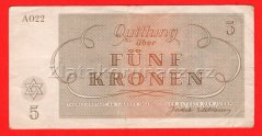 5 K - Terezínská poukázka A 022