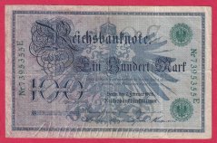 Německo - 100 mark 7.2.1908 - série E-zelená