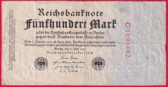 Německo - 500 mark 7.7.1922 - série C - červ.7 m.č.