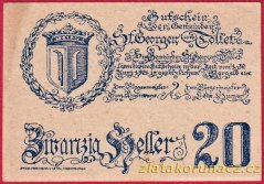 St. Georgen - 20 haléřů - 1921