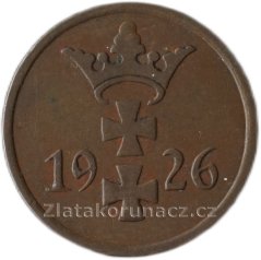 Polsko - Gdaňsk - 1 pfennig 1926