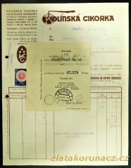 ČSR- faktura - Kolínská cikorka - 1930