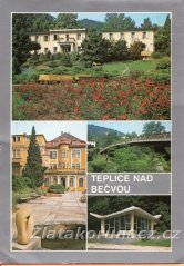 Teplice nad Bečvou - dům Slovenka, park, most
