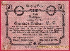 Weibern - 50 haléřů - 1920