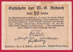 Aschach - 20 haléřů - 1920 - červená