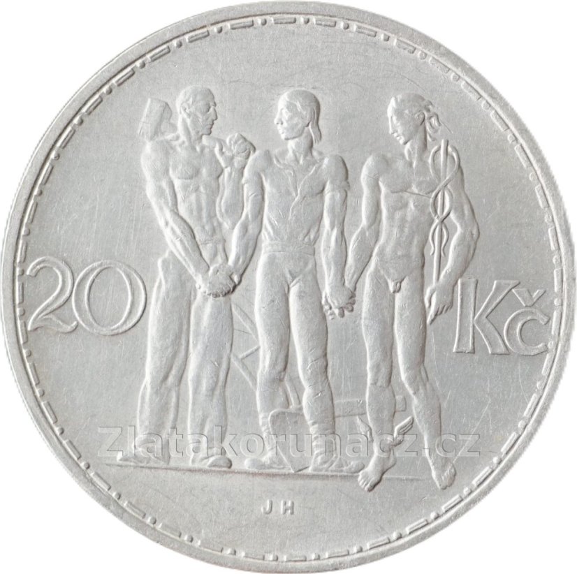 Dvacetikoruna -20Kč 1934