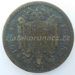 Španělsko - 1 peseta 1944
