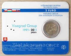 2011 - 2€ Vyšehradská skupina - 20. výročí vzniku - karta