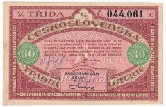 Los - 15 kč - 30. Československá třídní loterie V. - C r.1934