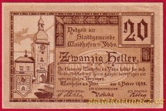 Waidhofen - 20 haléřů - 1920 - hnědá