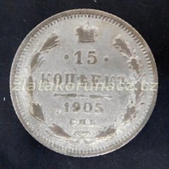 Rusko - 15 kopějka 1905 AR (AP)