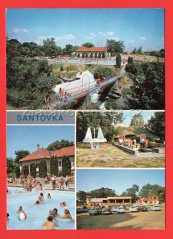 Santovka - most ke koupališti, koupaliště