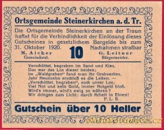 Steinerkirchen - 10 haléřů - 1920