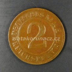 Německo - 2 Reichspfennig 1924 G