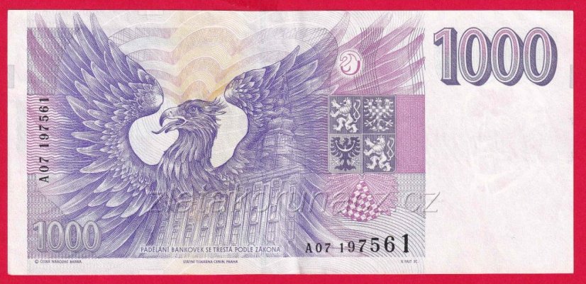 Česká republika - 1000 korun 1993 A 07