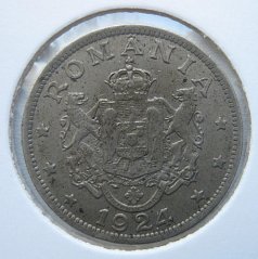 Rumunsko - 2 lei 1924 vlnovka
