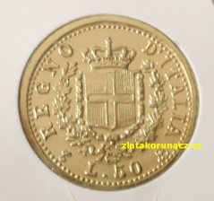 Itálie - 50 lire 1864