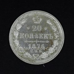Rusko - 20 kopějka 1876 NI (НI)