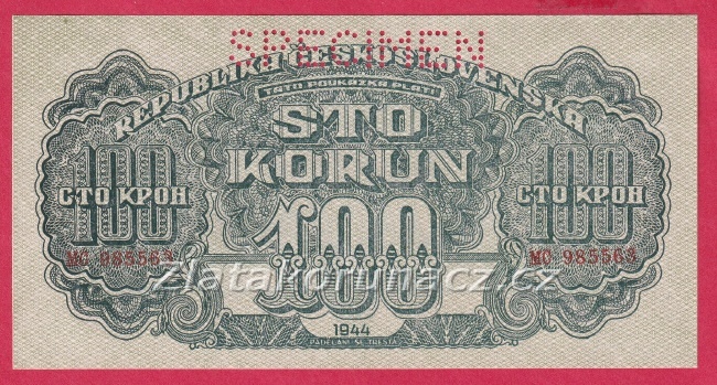100 Korun 1944 MC-spec.nahoře