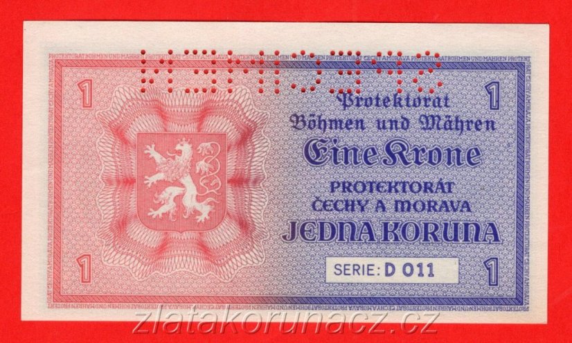 1 koruna 1940 D 011 Perf.