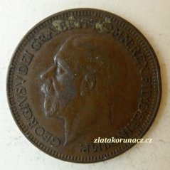 Anglie - 1 farthing 1928
