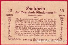 Blindenmarkt - 50 haléřů - 1920