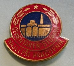 Nejlepší pracovník podniku cementáren Stupava III.