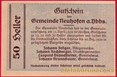 Neuhofen an der Ybbs - 50 haléřů - 1920