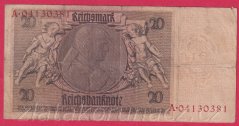 Německo - 20 Reichsmark 22.1.1929 - série A-L - 8 m.č.
