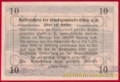 Stein an der Donau - 10 haléřů - 1920 - lila